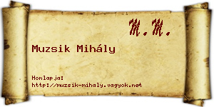 Muzsik Mihály névjegykártya