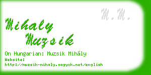 mihaly muzsik business card